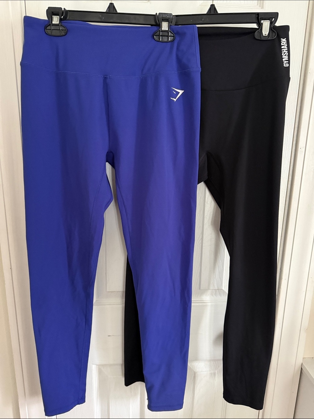 Gymshark Blue and Black Kids High-Waist Leggings #628